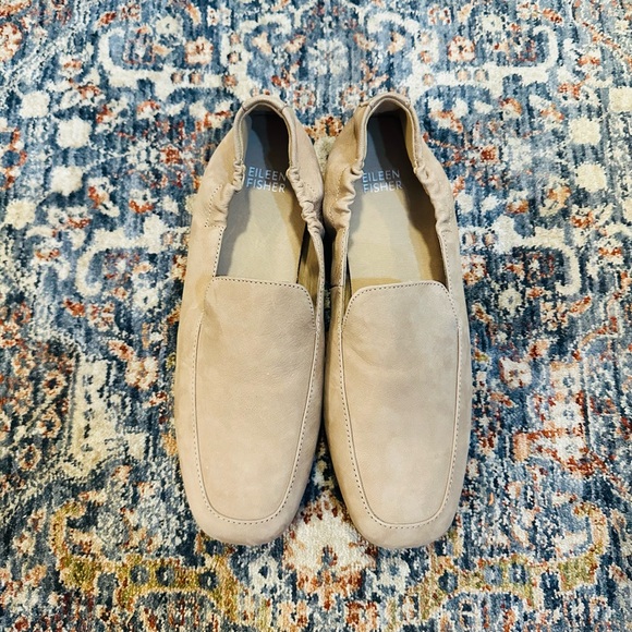 Eileen Fisher Women’s Sim Tumbled Nubuck Loafer In Rye In Size 7 - Picture 4 of 14
